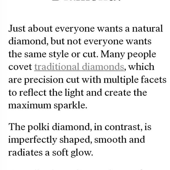 POLKI DIAMOND BYPASS RING - Picture 11 of 11